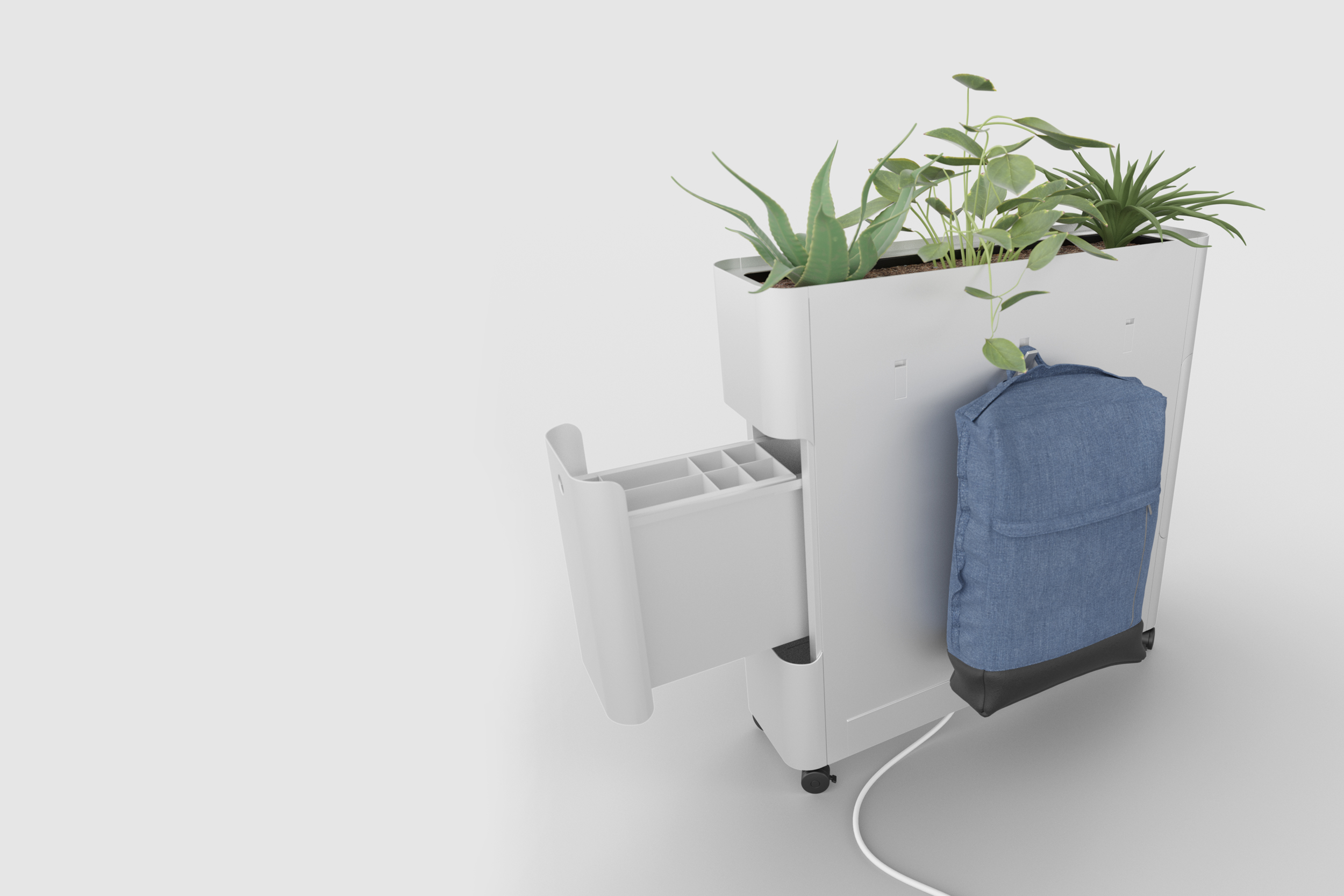 Design Pflanzen Raumtrenner/Devider für das Büro/Office. Blech Möbel Furniture Szene